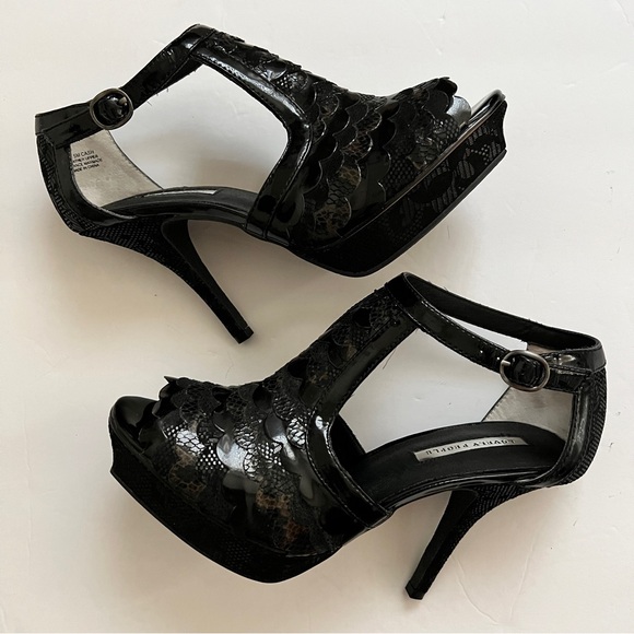 NWOB Lovely People Leather Platform PeepToe Stilettos - Picture 1 of 16